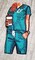Nurses Care A’Latte (Teal Scrubs), Embroidery, Iron-on Applique, Size 4" inches